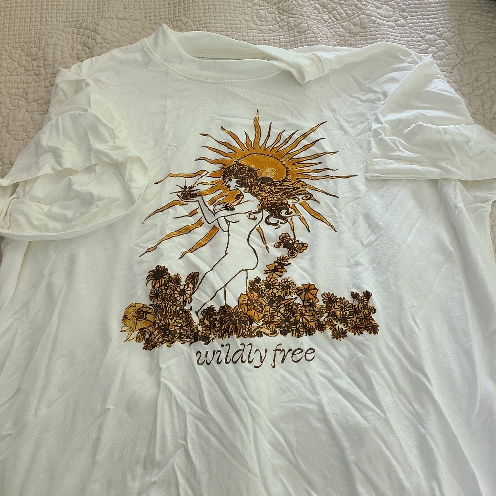 White printed t shirt